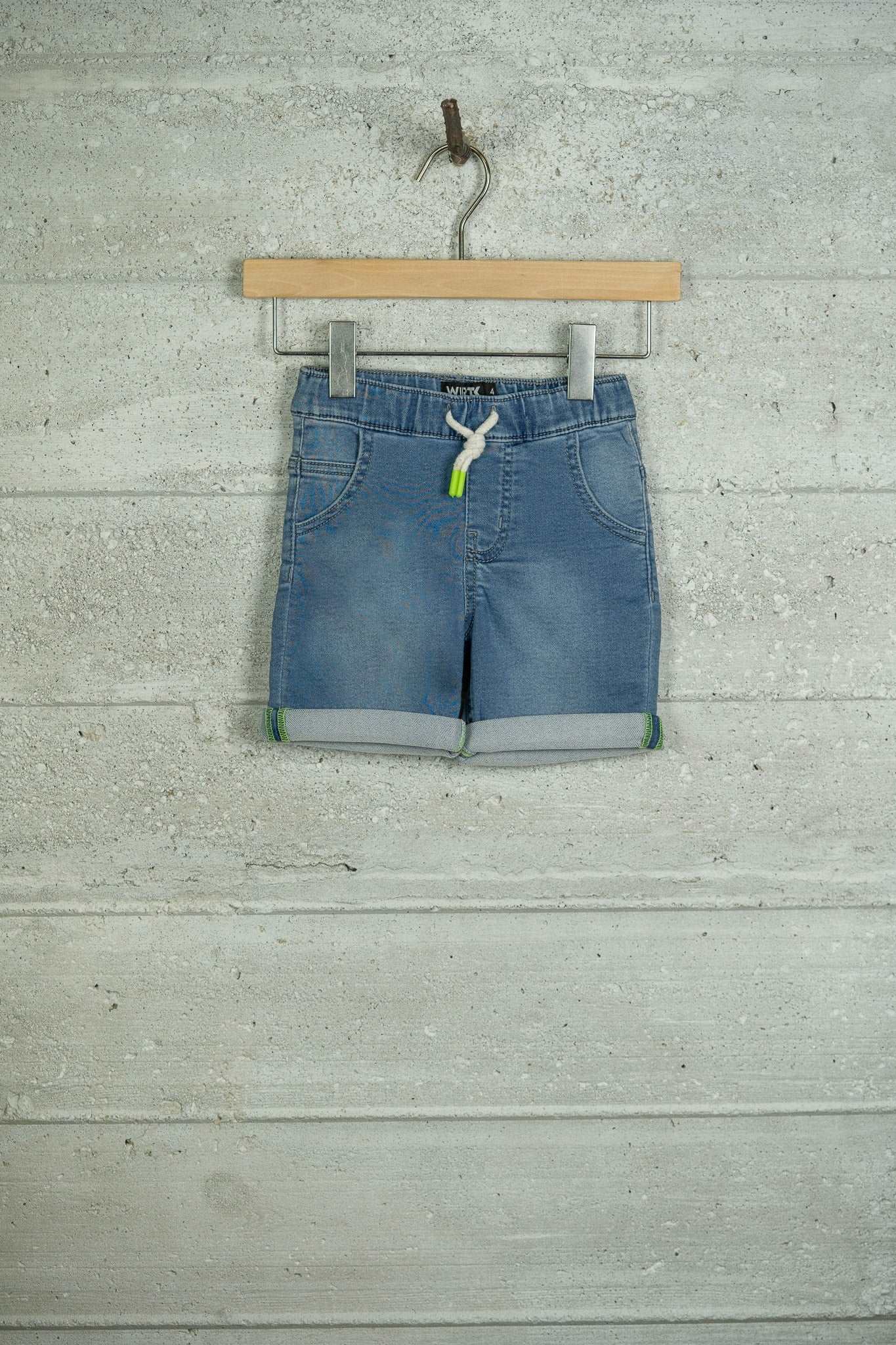 Knit Denim Pull-On Short