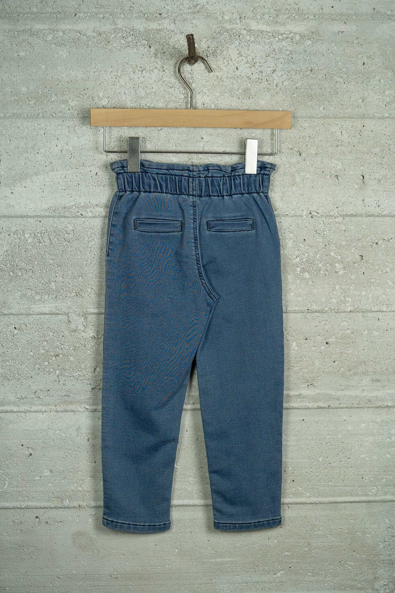 BE1820KG Girls Paper Bag Knit Denim Jeans