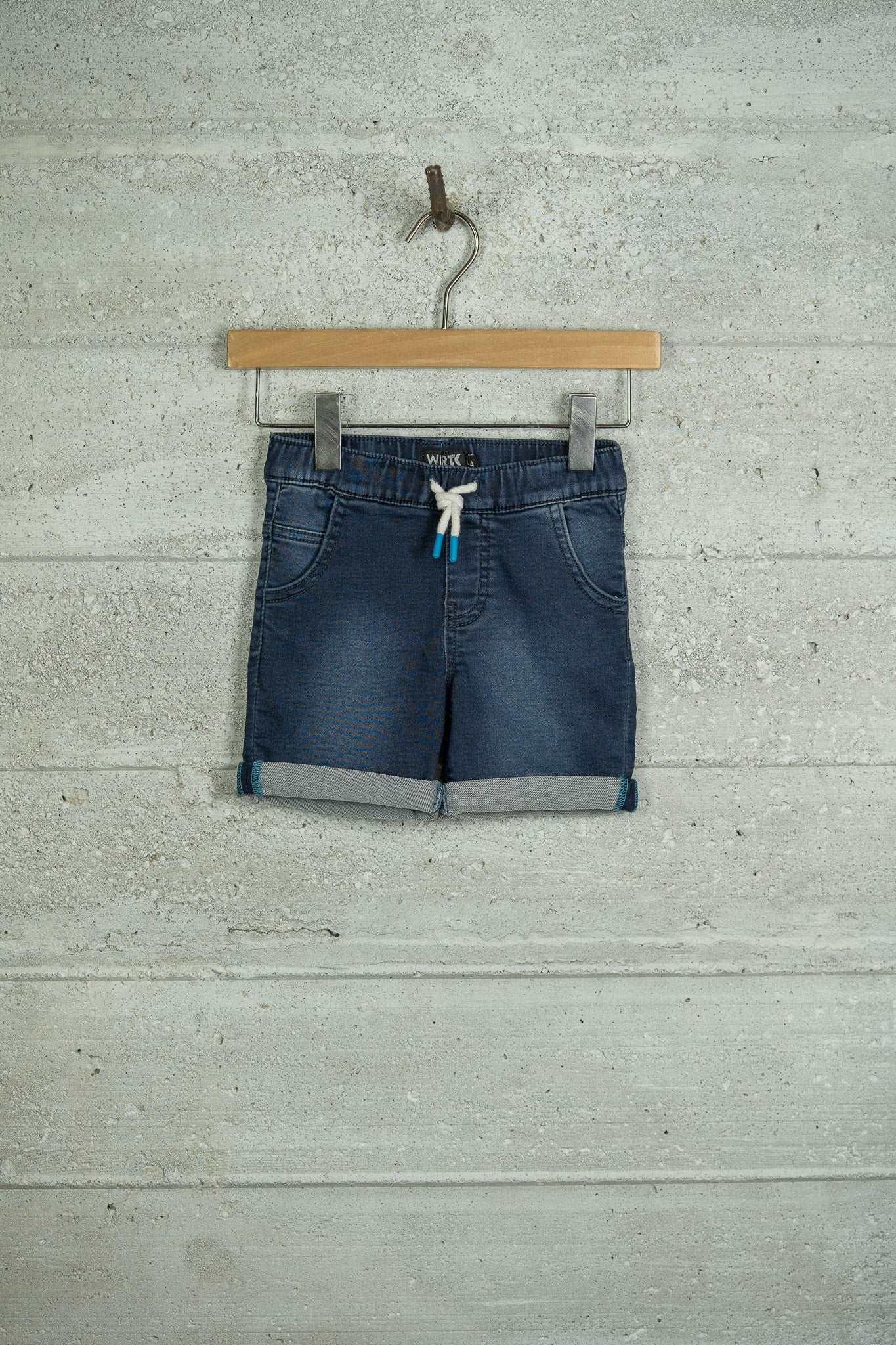 Knit Denim Pull-On Short