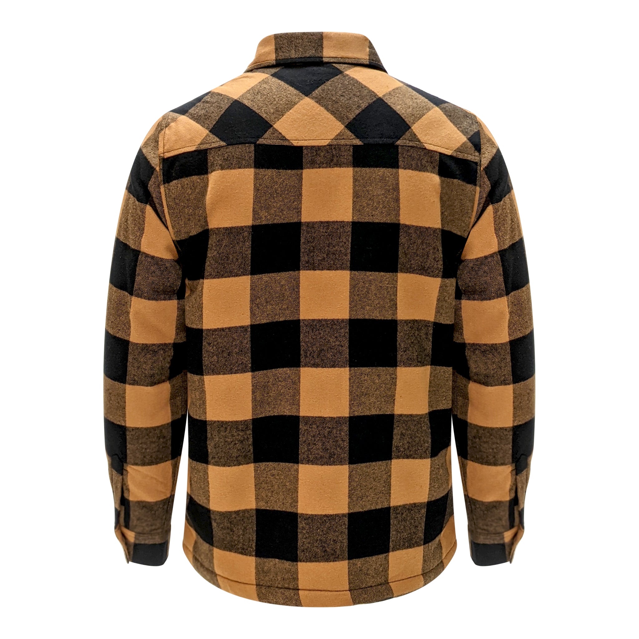 Men’s Sherpa Lined Flannel Jacket with Zip Closure