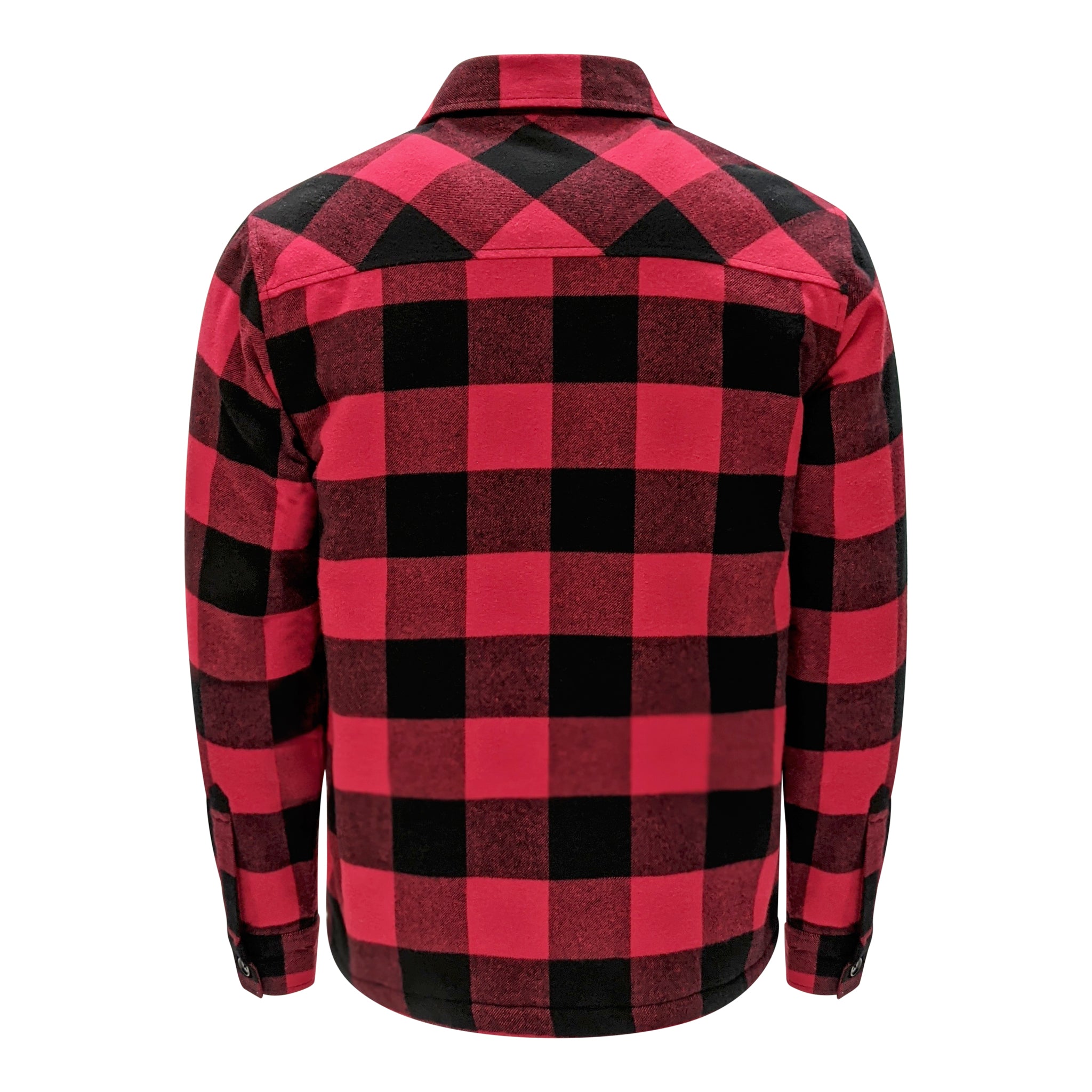 Men’s Sherpa Lined Flannel Jacket with Zip Closure