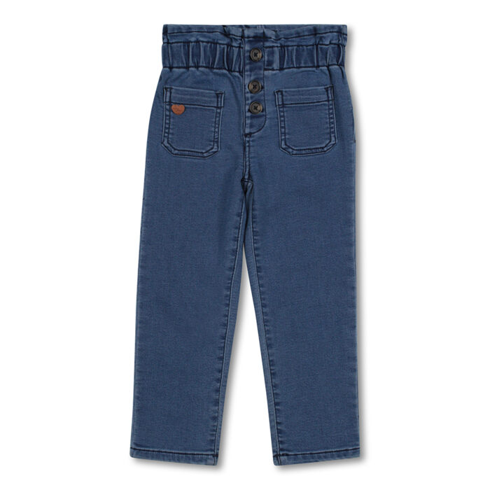 Girls Paper Bag Knit Denim Jeans