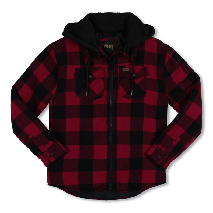 Teens Boys Flannel Overshirt with Hood