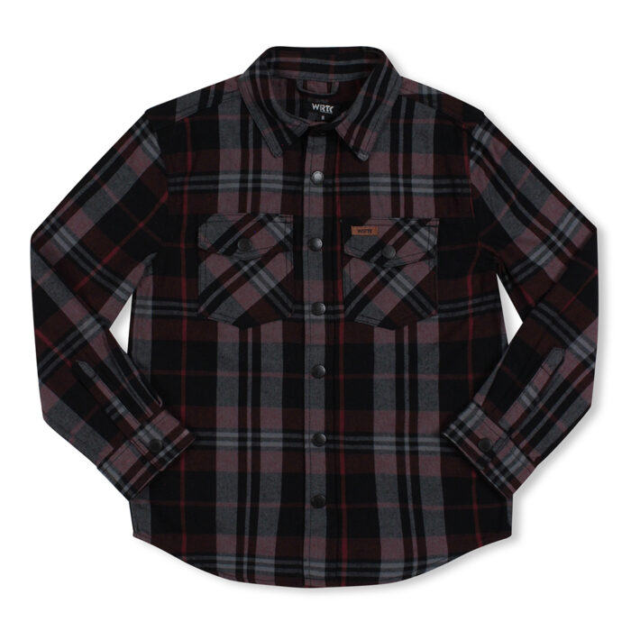 Teen Boy Flannel Shirt with Snap Closure