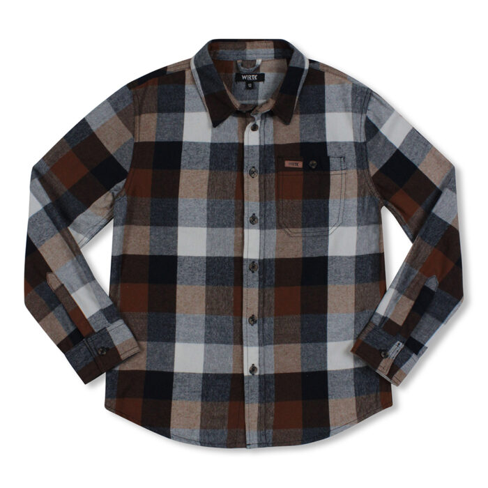 Teen Boy Flannel Shirt with Snap Closure - Image 3