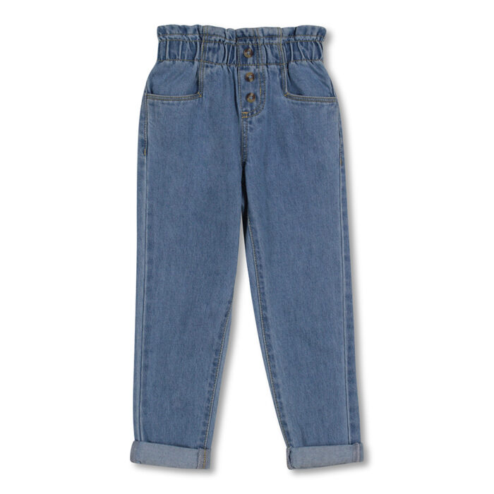 Girls paper bag denim pant