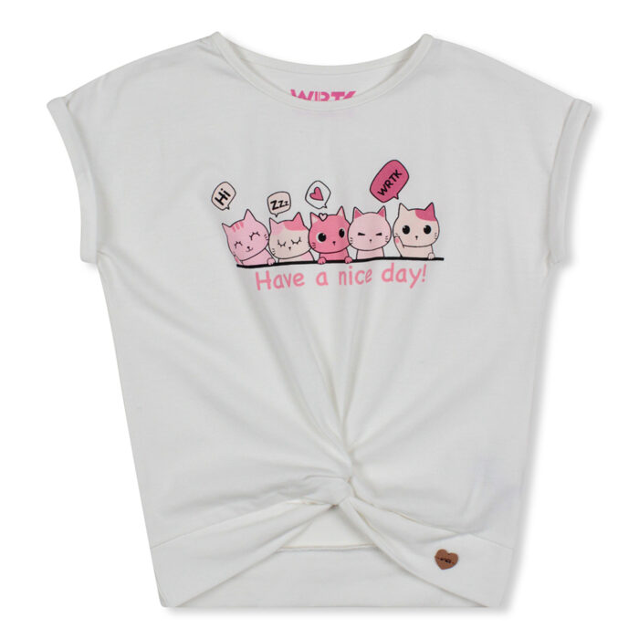 Girls Jersey Print Short Sleeves Tee - Image 2