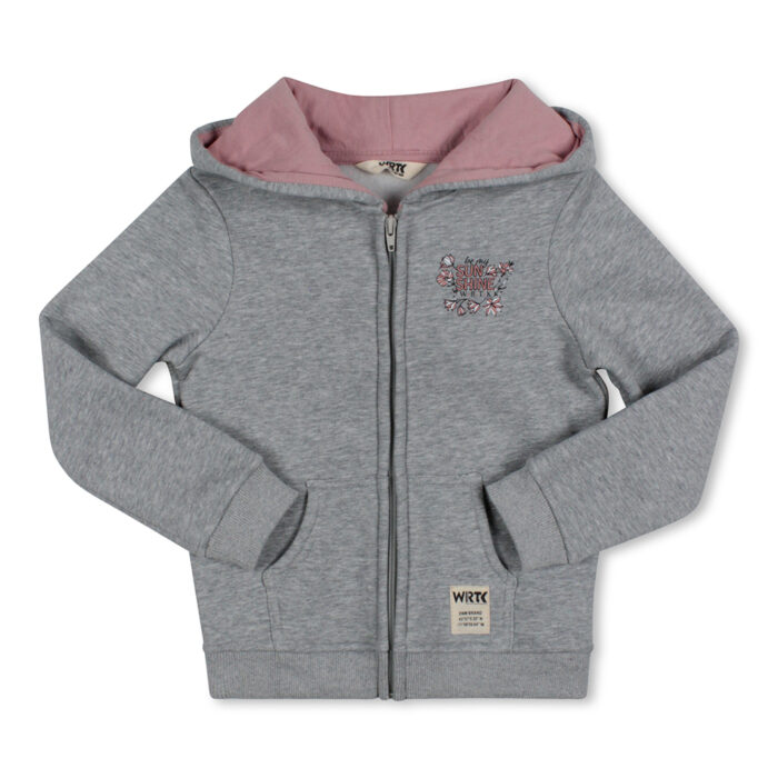 Girls Zip Front Printed Hoodie – Image 3