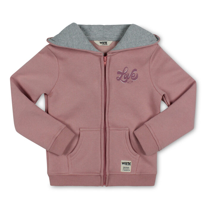 Girls Zip Front Printed Hoodie – Image 2