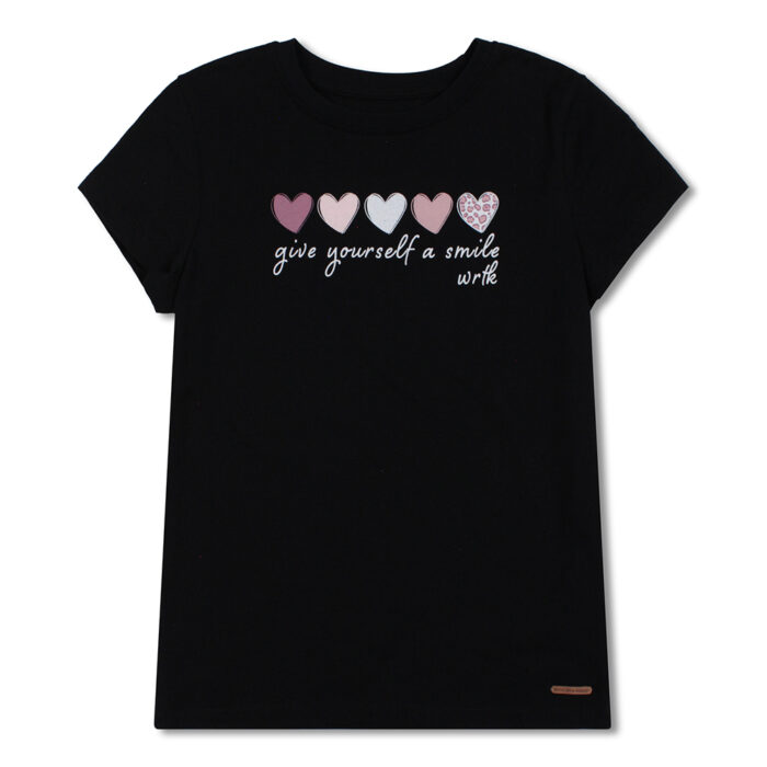 Teen Girls Jersey Print Short Sleeves Tee