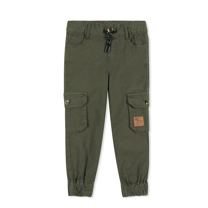 Boys Pull-On Jogger Stretch Twill Pant with Cargo Pocket