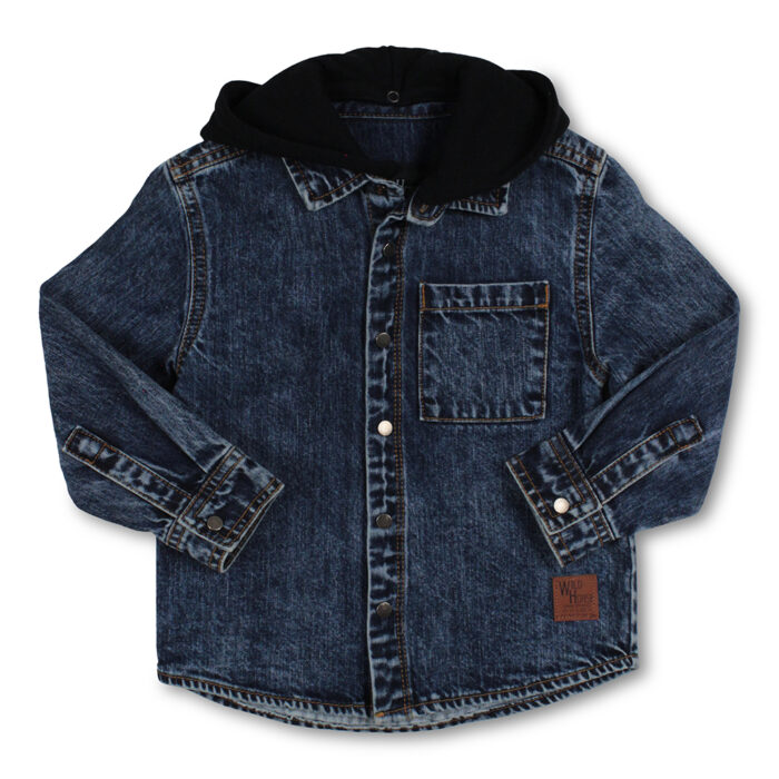 Boys Denim Overshirt with Hood